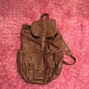 Aeropostale Brown Faux leather backpack